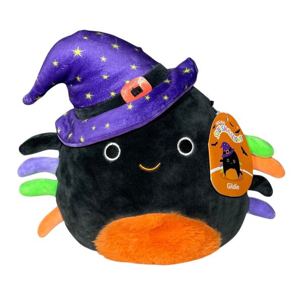 Squishmallows Gildie the Spider Witch Fuzzy Belly NWT 8 in 2022 Halloween Squad - Picture 1 of 8